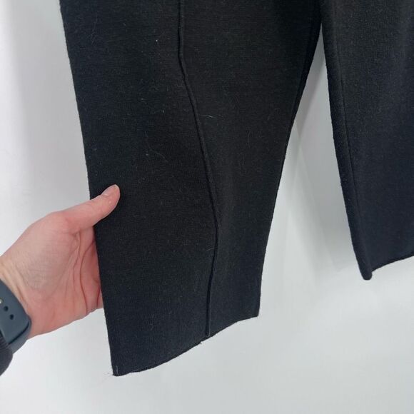 Fineapple‎ Knit Black Barrell Hi Rise Pants Small Stretch Witchy Goth crop - Picture 5 of 10